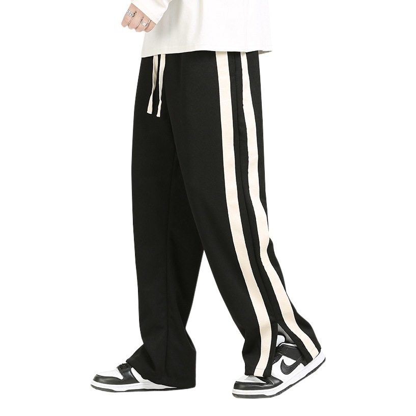 Pantalones informales para hombre, talla europea 25, populares transfronterizos, versátiles, holgados, estilo de Hong Kong, largos y rectos, a la moda, para primavera y otoño.