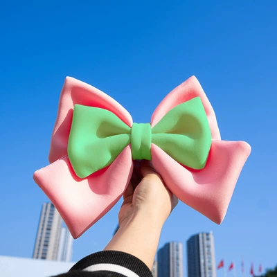 Motosiklet dəbilqələri | stock wholesale - big-pink-and-small-green-bow