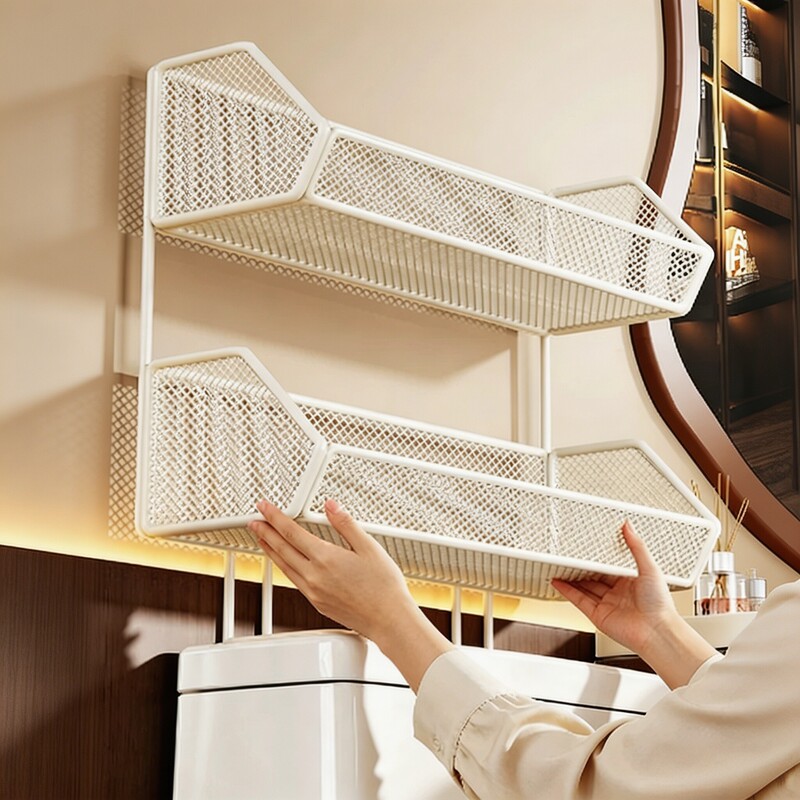 Over-the-toilet shelf, bathroom tissue box, bathroom toiletries storage organizer, and gap filler for the back of the toilet Over-the-toilet shelf, bathroom tissue box, bathroom toiletries storage organizer, and gap filler for the back of the toilet