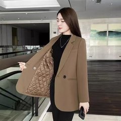 代理生中継起爆金2025春の新型ファッション綿のスーツの上着の女装