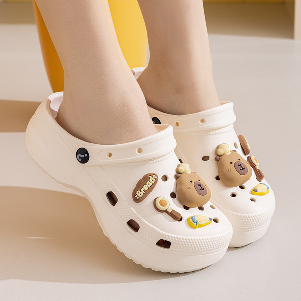 New 2025Eva Thick-Soled Clogs for Women, Summer Fashionable Outer Wear, Increased Beach Non-Slip Slippers for Women
