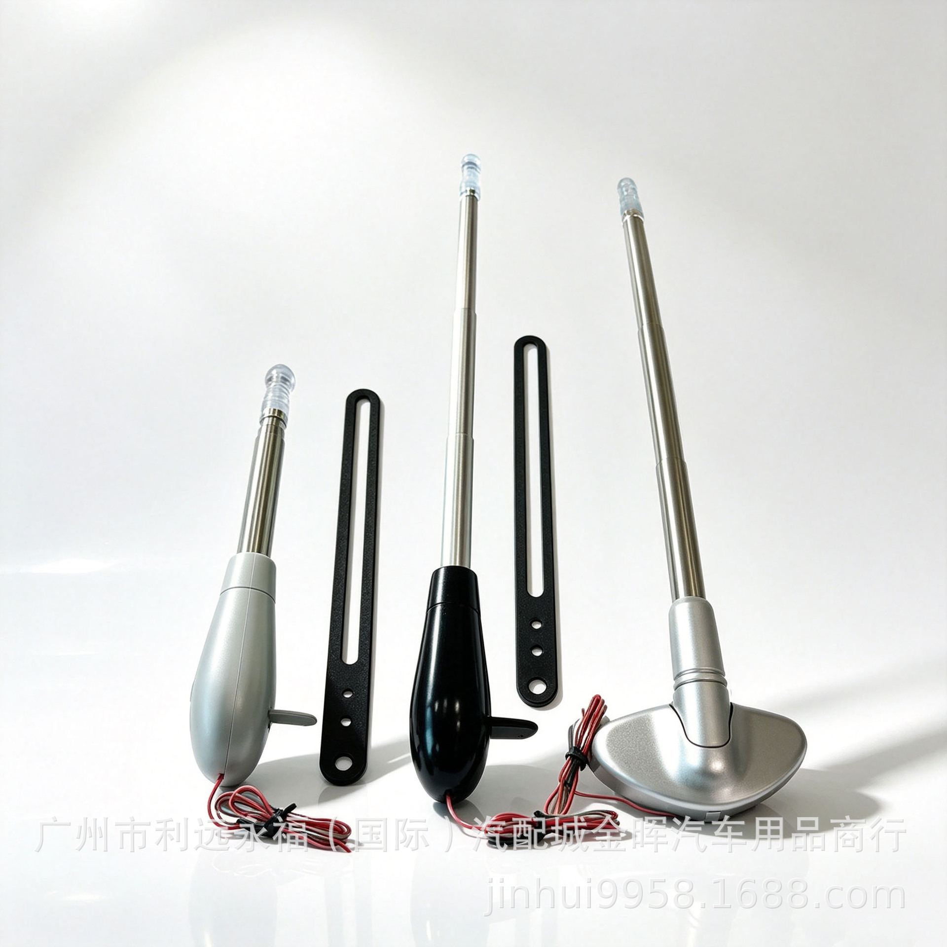 Car decorative antenna, car antenna, car telescopic flagpole light, front car antenna with LED light, universal guide rod
