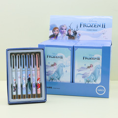 迪士尼兒童鋼筆6支推拉式墨囊暗尖卡通正姿練字小學生鋼筆批發