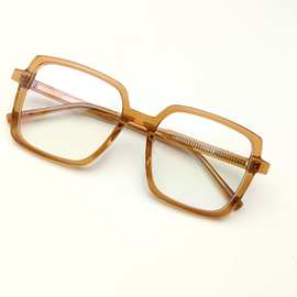 新款眼镜框批发时尚平光镜可配近视眼镜架黑色板材插芯方框