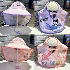 クロミ子供用日よけ帽子ショールネックプロテクター日焼け止め夏の新しい空のトップ UV ベビーガールズサンハット
