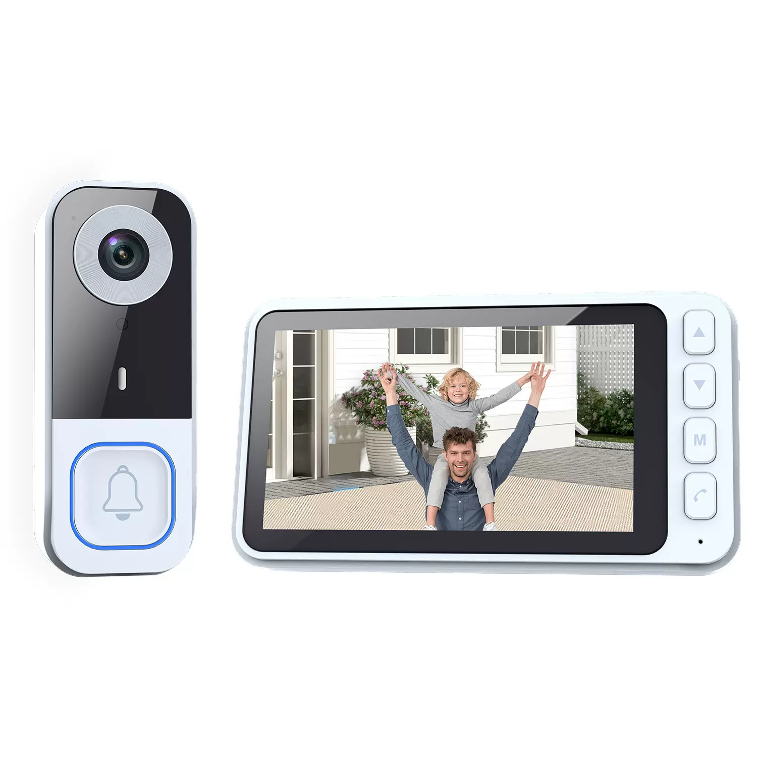 智能可视门铃无线远程可视摄像头对讲人形侦测高清夜视智能家居