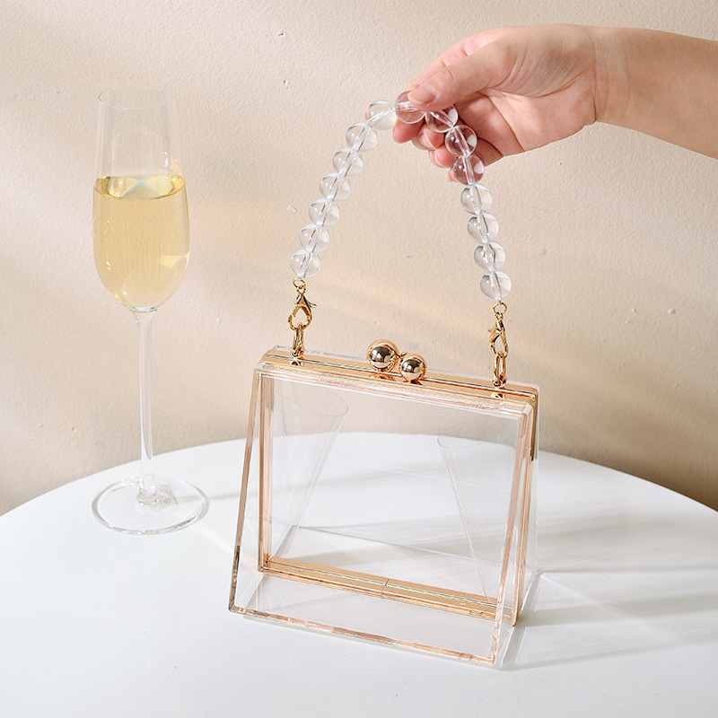 Bolso transparente acrílico bolso creativo de la cena nueva cadena desmontable transfronteriza bolso de embrague de las mujeres