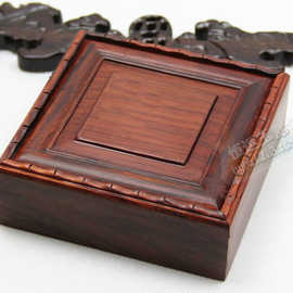 高档红酸枝实木玉器手镯佛珠珠宝手串项链红木首饰收纳包装盒子。