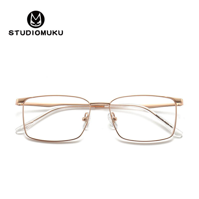 STUDIOMUKU mu fresco gafas marco hombres pueden coincidir miopía lente cara grande marco completo ultra-ligero