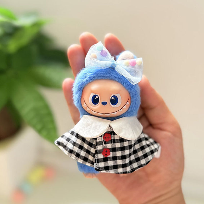 迷你版4.0LABUBU搪胶脸毛绒盲盒玩偶衣服圣诞套装小鼻嘎心底密码|undefined