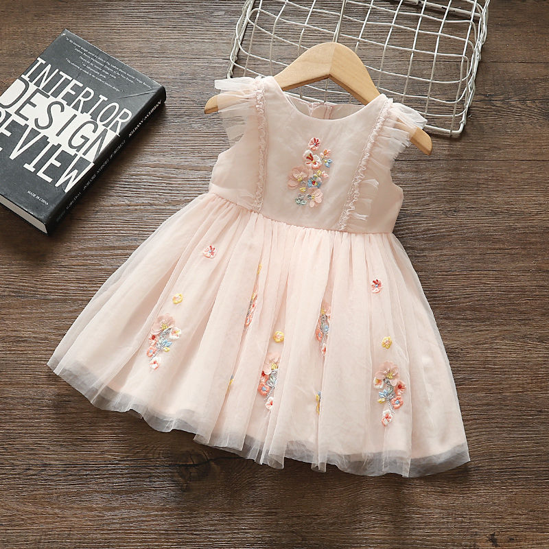 106059819@qq.com Neues sommerliches, stylisches Prinzessinnen-Tutu-Kleid aus Mesh für kleine Mädchen, Geburtstagskleid für Einjährige_voghion.com