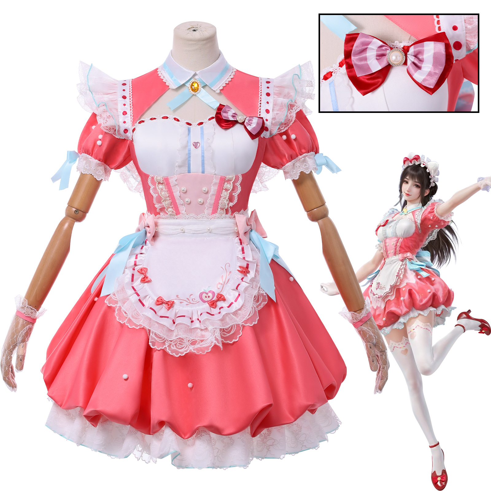 Hello Kitty Hu Tao Cosplay — Front View
