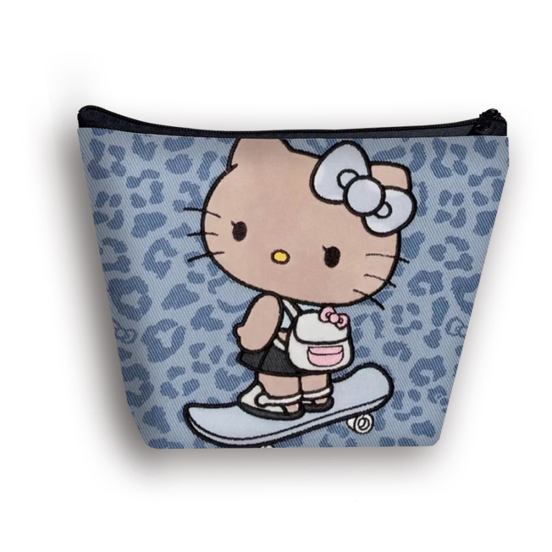 黑皮HelloKitty化妆包印花儿童洗漱包旅行女生简约收纳包包包批发|undefined