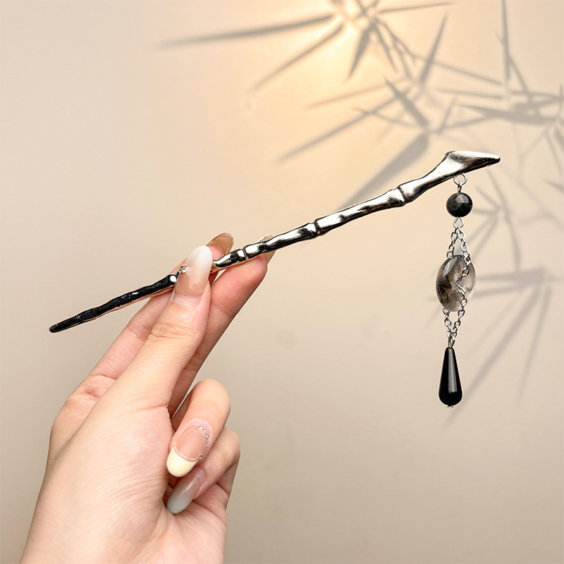 Nueva horquilla china 2025 nuevo estilo estilo antiguo horquilla mujer falda de cara de caballo de alta calidad estilo nacional horquilla de madera paso a paso horquilla tocado