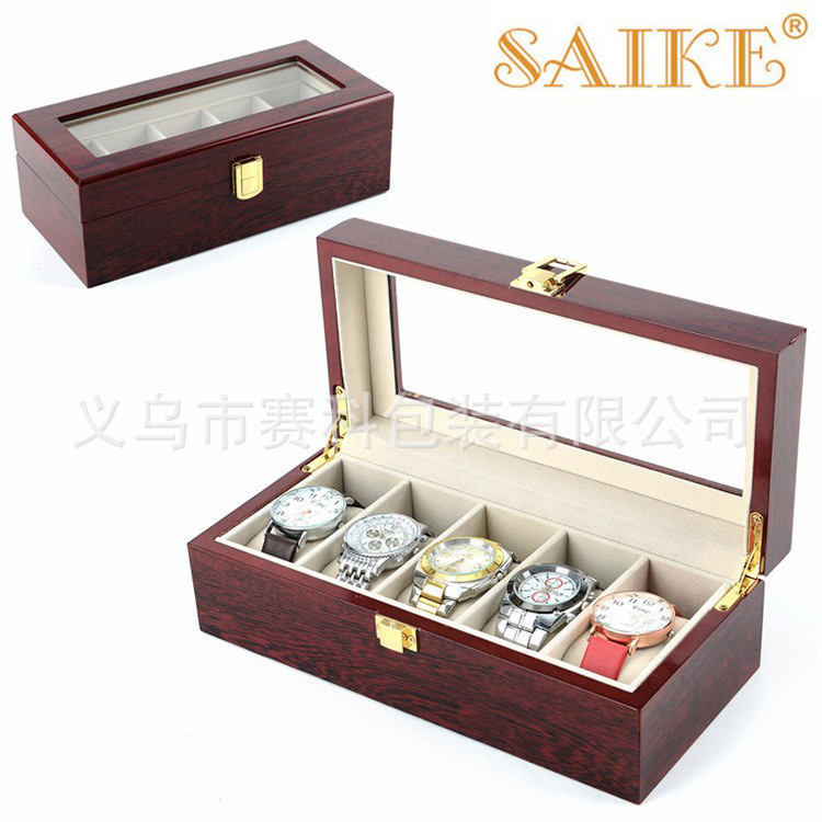 现货批发喷漆五只手表盒手表包装盒表盒批发智能手环盒表盒厂