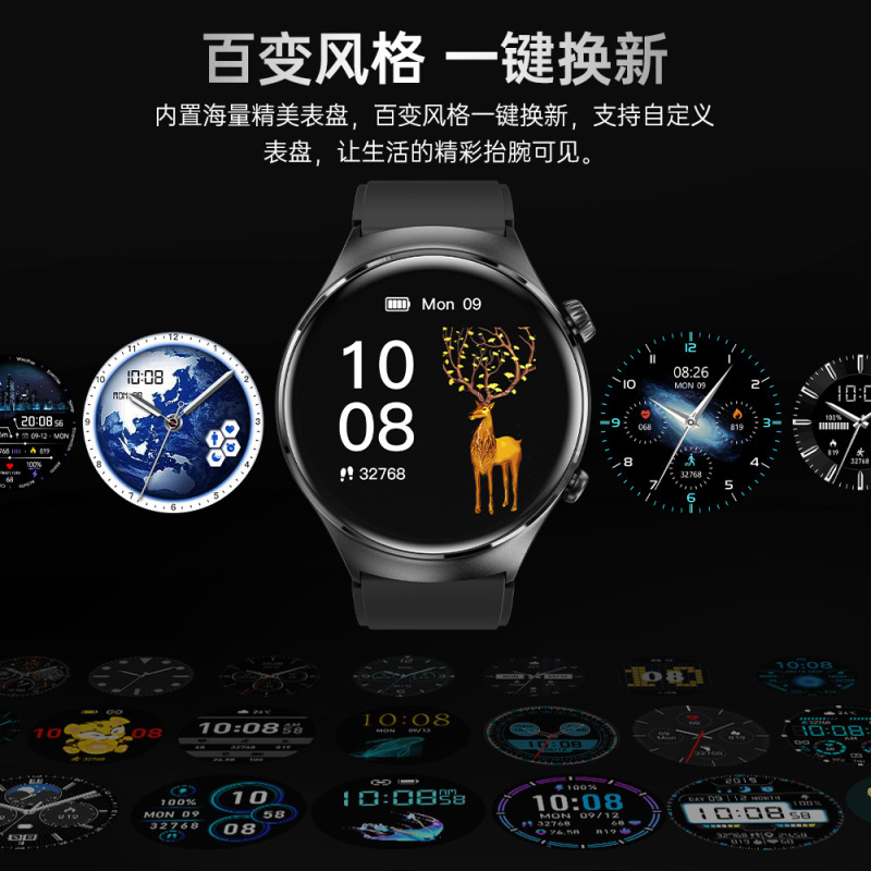 新しい watch4 スマートウォッチブラックテクノロジートップスポーツ多機能支払い NFC 防水ブレスレット BM06|undefined