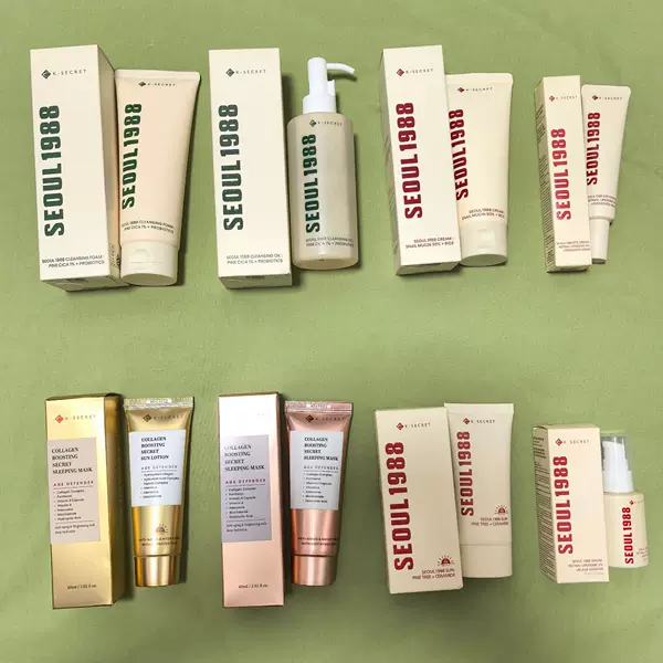 Cross-Border K-Secret Seoul 1988 Essence Eye Cream Anti-Sunburn Snail Face Cream Facial Cleanser Full Series Eye Wrinkle Products