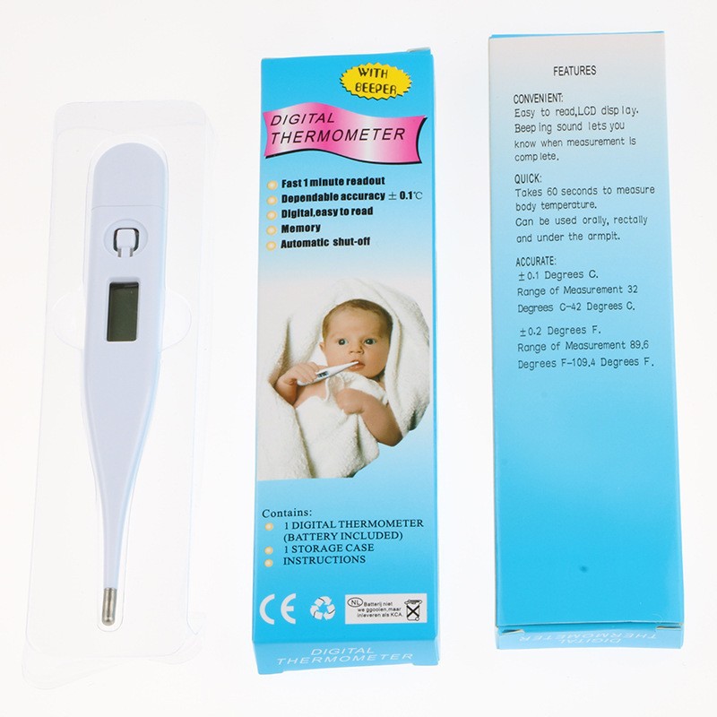 Soft-Head Electronic Thermometer Baby Packaging Amazon Cross-Border Thermometer Armpit Oral Temperature Measurement Electronic Thermometer