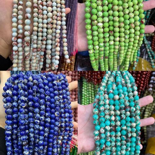 Factory Direct Sale Dangshen Longshoushan Python Skin Bead Strand Bracelet Semi-Finished Wholesale Fashion Button DIY Matching