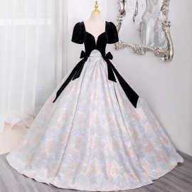 晚礼服宴会女年会轻奢小众高端主持人艺考演出服蓬蓬长款独唱气质