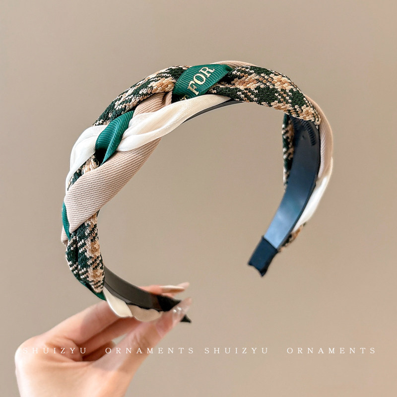 Diadema alta para mujer, nueva colección 2026, accesorio para el cabello estilo Chanel francés, elegante banda ancha para el cabello.