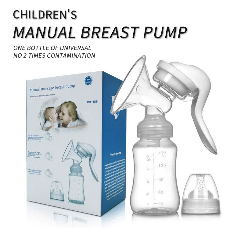 Silicone breast pump for young mother for breastfeeding