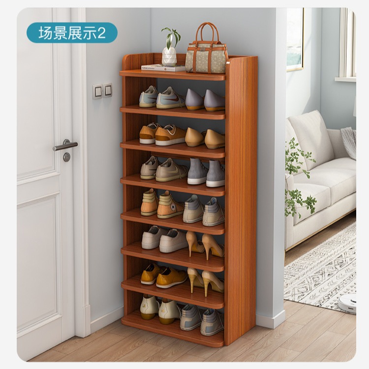 Zapatero simple, partición en capas en la puerta del hogar, fuerte y estable, artefacto de almacenamiento de múltiples capas simple, zapatero tridimensional largo y estrecho