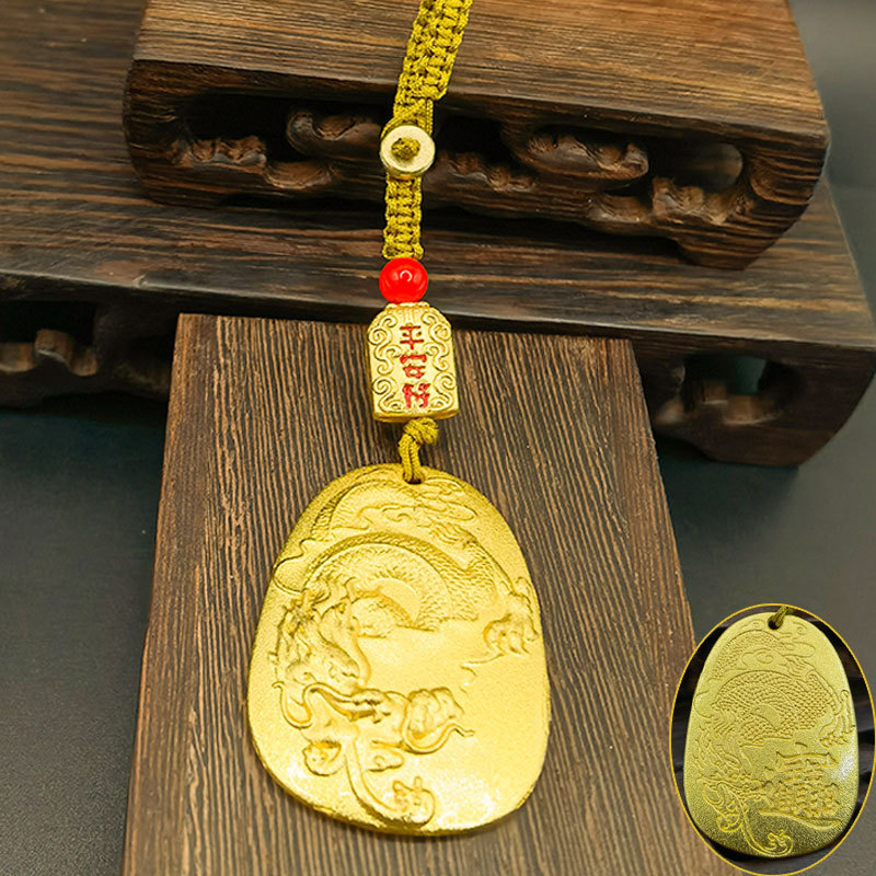 新しい国民トレンド絶妙なキーホルダー古代スタイルの安全ひょうたん車のキーホルダーペンダントユニセックス祝福ギフト|undefined