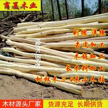 槐木原木刺槐原木去皮树干小径木柱户外攀爬游乐场搭建木板麦太保
