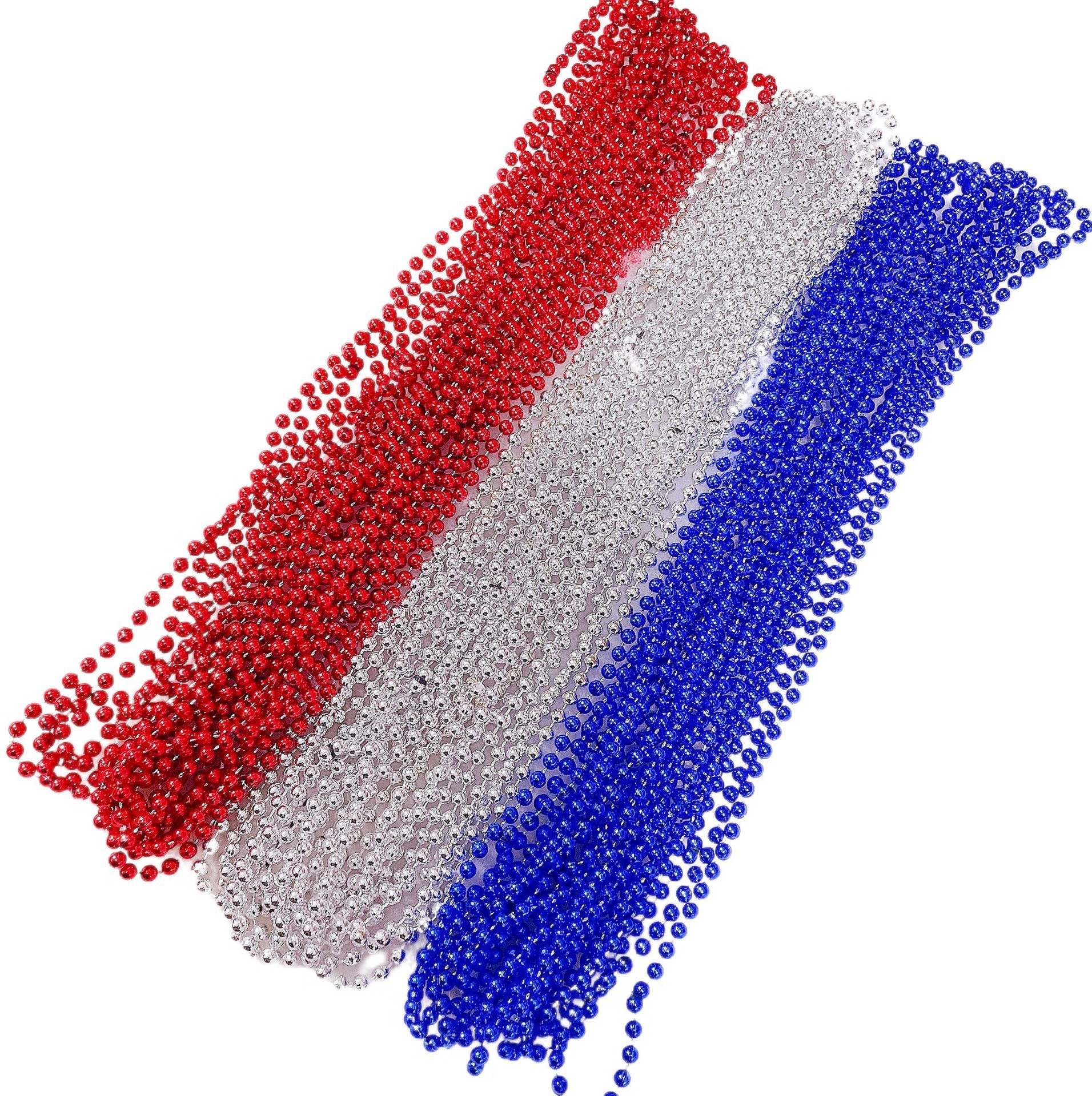 Collar de cuentas multicolor estilo carnaval y Navidad