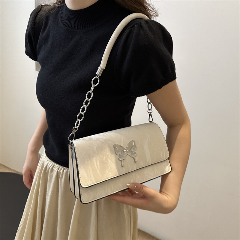 Bolso de cadena de diamond para mujeres 2024 primavera nueva bolsa cuadrada de bordado de alto valor de estilo estilo extranjero simple bolso de hombro