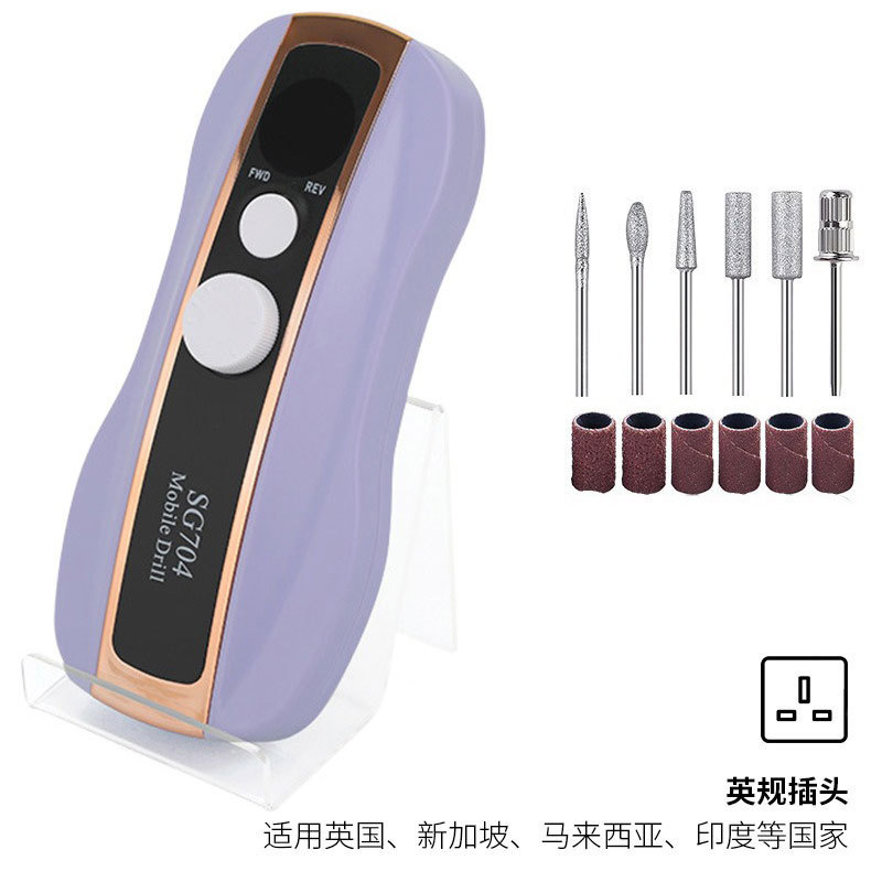 Polizador de uñas conveniente, tipo de carga inteligente, pulizador de uñas transfronterizo profesional de descarga de uñas 35000RPM