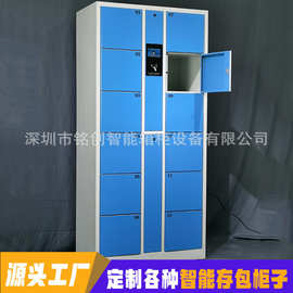 员工个人物品存储柜金属储物寄存柜工厂储物柜IC卡智能人脸识别