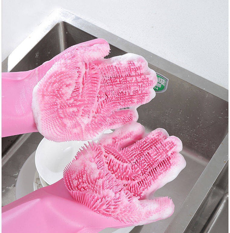 Household Silicone Gloves for Washing Dishes, Kitchen Dishwashing, Multifunctional Vegetable Washing Gloves, Silicone Gloves, Rubber Dishwashing Gloves