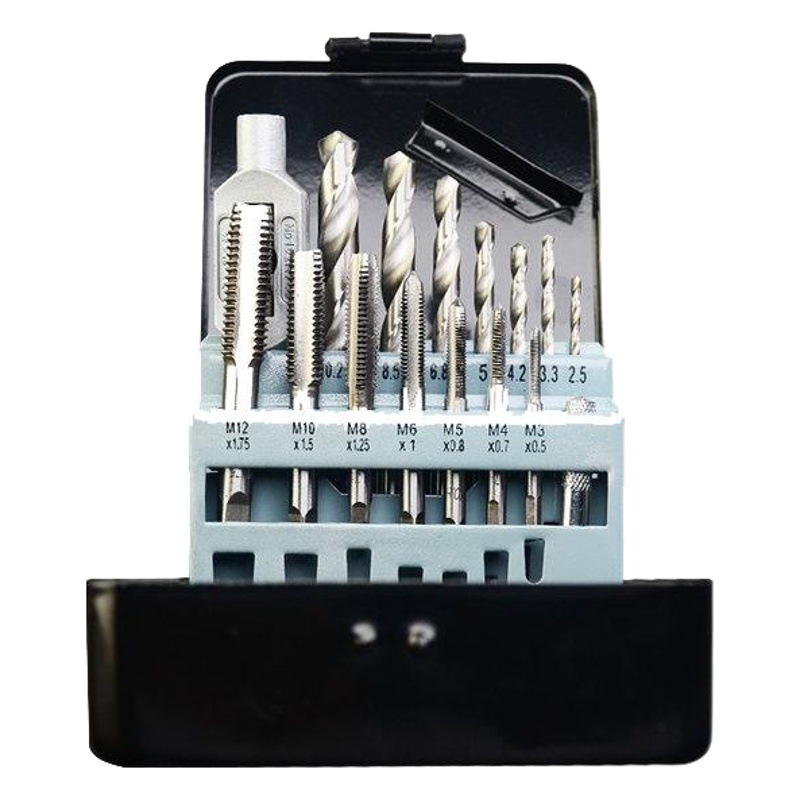 Juego de brocas de roscado de 16pcs Juego de boquillas de perforación de roscado de 15 piezas Máquina de perforación de roscado Máquina de roscado de precisión