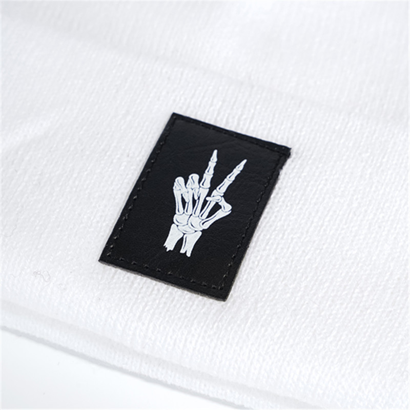 Halloween Ghost Claw Embroidery Knitted Pullover Wool Hat