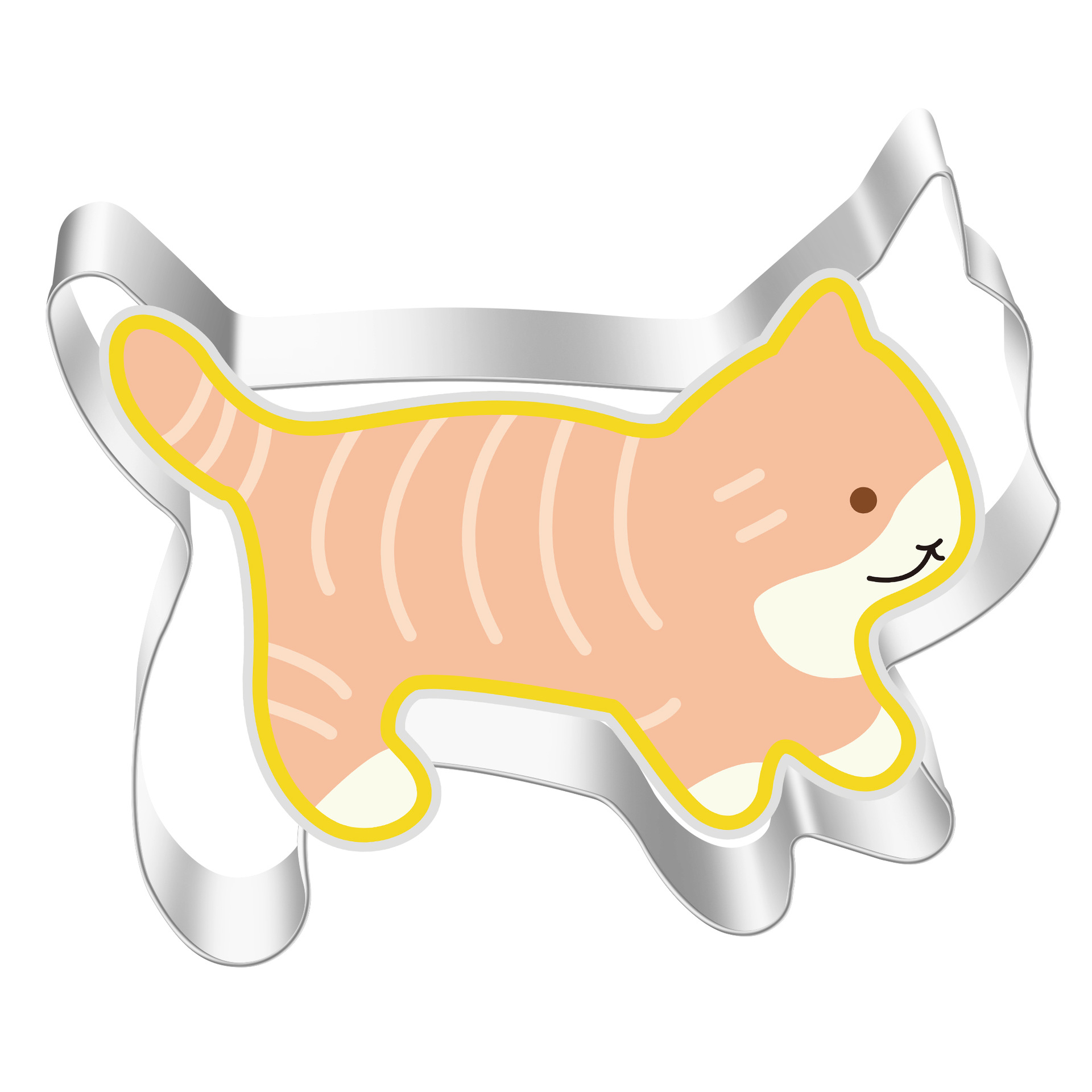 Acero inoxidable galleta molde de dibujos animados animales gatito ratón corte DIY pan al vapor herramienta para hornear