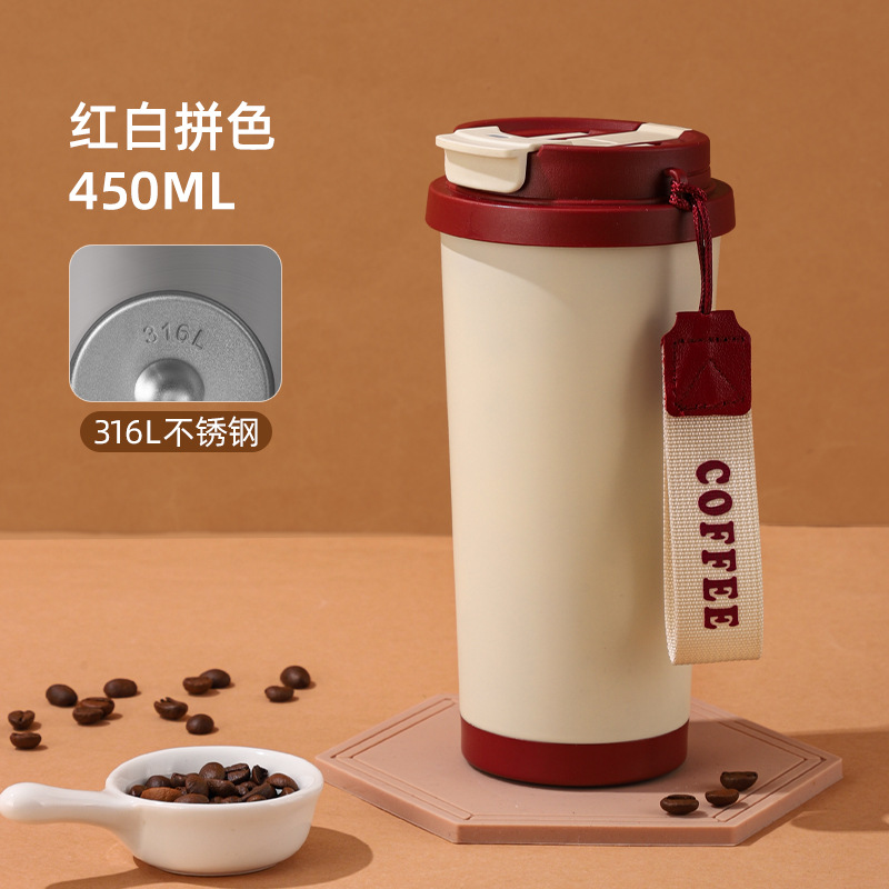 Taza de café de acero inoxidable 316 con aislamiento térmico, personalizada, ideal para estudiantes, parejas y regalo