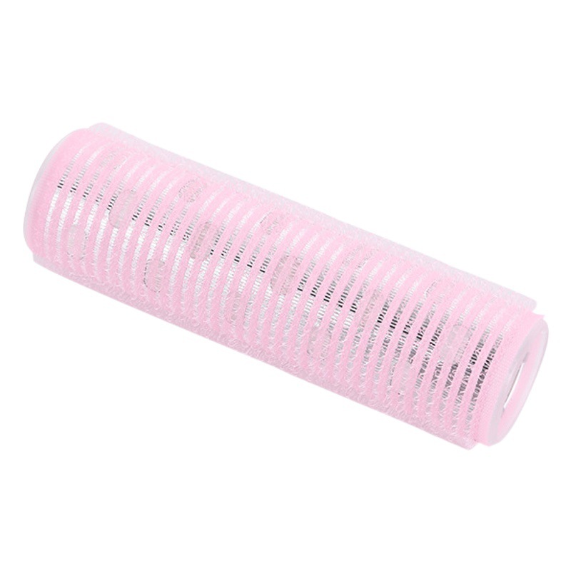 Korean style air bangs curling roller solid color fixed lazy curling iron styling simple self-adhesive hair roll hollow roll