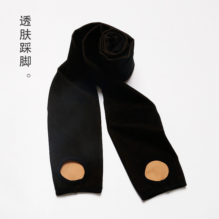 Otoño e Invierno Delgado 80g falso transparente azafata leggings mujeres anti-snagging gris transparente extra-entrepierna pantimedias al por mayor