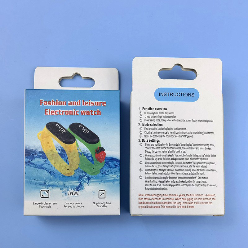 in stock wholesale LED hand ring watch electronic watch watch series packaging box all kinds of electronic watch packaging color box white box