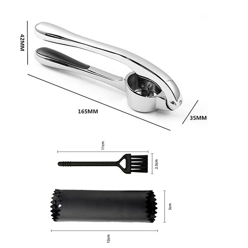 Zinc alloy garlic press garlic mashed artifact e-commerce new garlic press manual juice press garlic mashed household kitchen gadget
