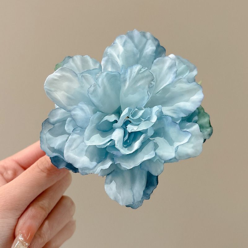 2025 brota de cabello en línea sensación de alto nivel rosa boca de pato mar de cabello cortado bordes de cabello clip de cabello flores adornamiento de cabello mujer