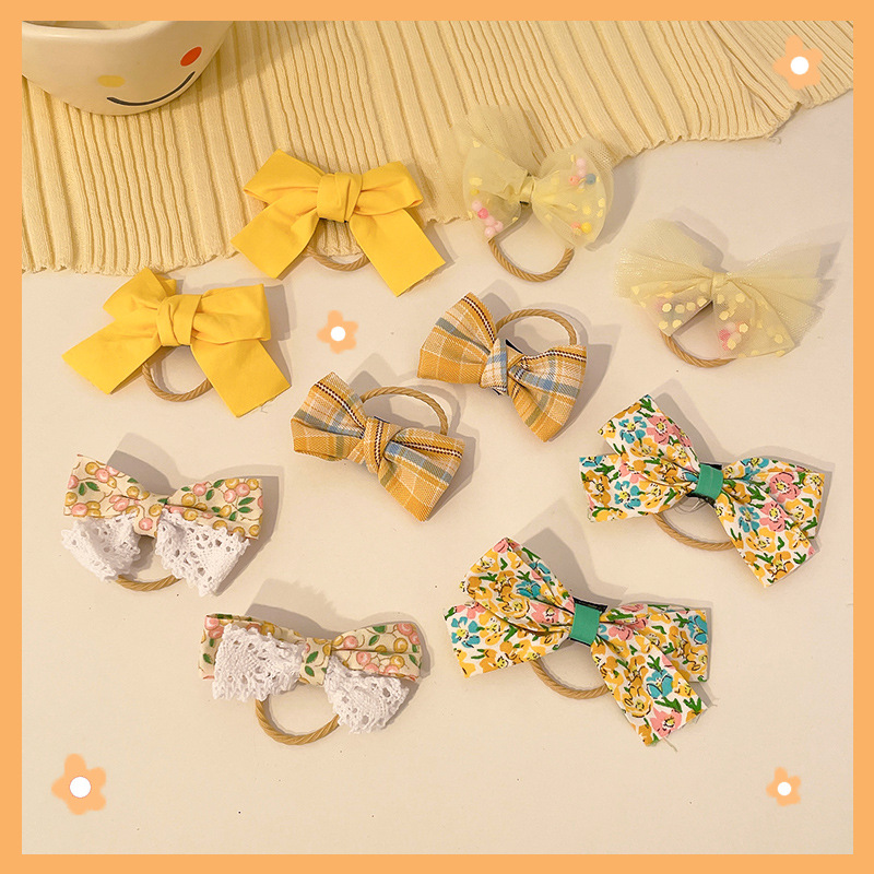 Niños lindos cuerdas de cabello rosa niñas no lastiman cuerdas de cabello de alta elasticidad correa de goma duradera niñas adornos de cabello de cola de caballo