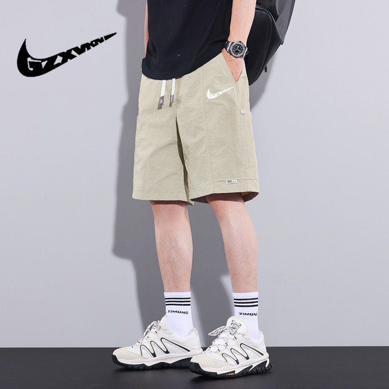 Men's Clothing-2025 New Summer Fashion Casual Sports Shorts Loose and Comfortable Street Hong Kong Style Mid-Length Pants