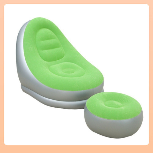 ✅ Cross-border ready stock thickened inflatable lazy sofa with footstool leisure sofa recliner portable storage air chair