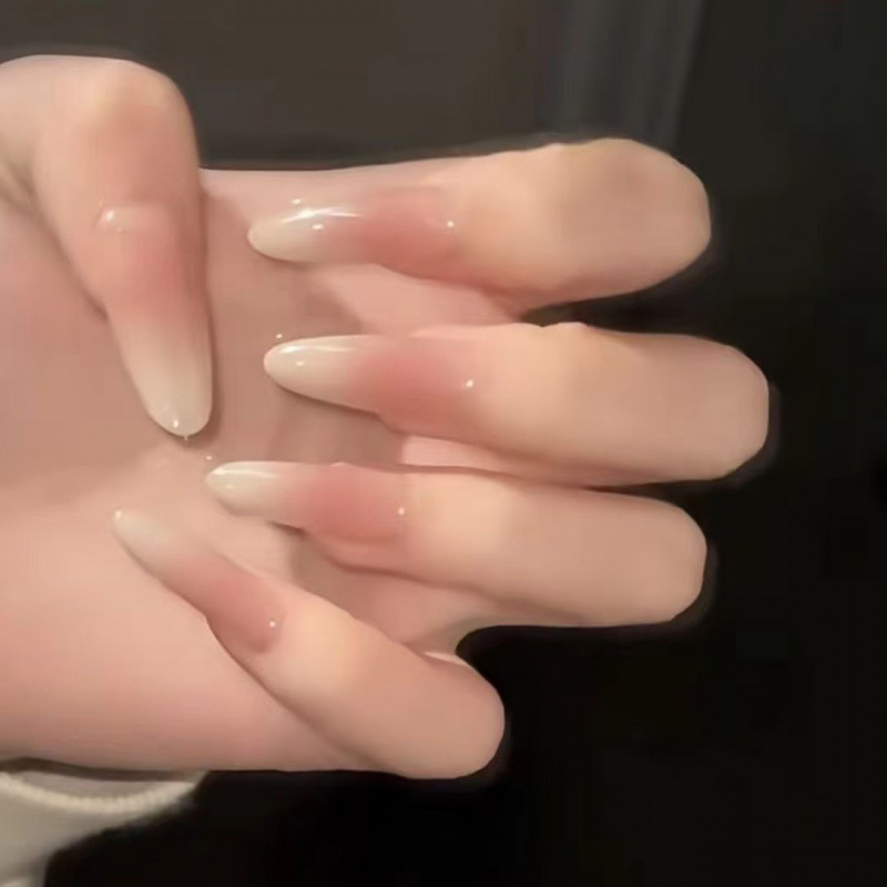 [Plain Water] Handmade Huan Huan Ganlu Temple Hua Fei Mold Face Wearing Armor Finished White Nude Manicure Pieces