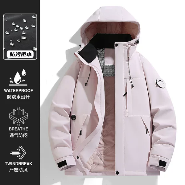 Factory direct sale 2026 new outdoor windproof waterproof graphene warm hooded thin cotton jacket for couples