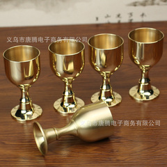 Brass wine cup restaurant high-stemmed wine glass table red wine white wine small copper craft copper ornament mini wine cup