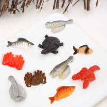 迷你仿真海鲜食材配件龙虾甲鱼鲫鱼帝王蟹澳龙模型过家家食材道具